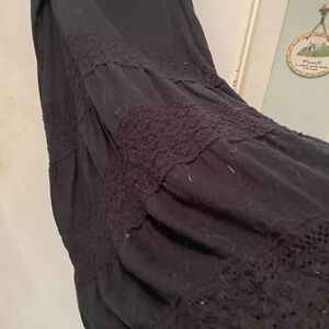 Black skirt the bands of open print Lane Bryant